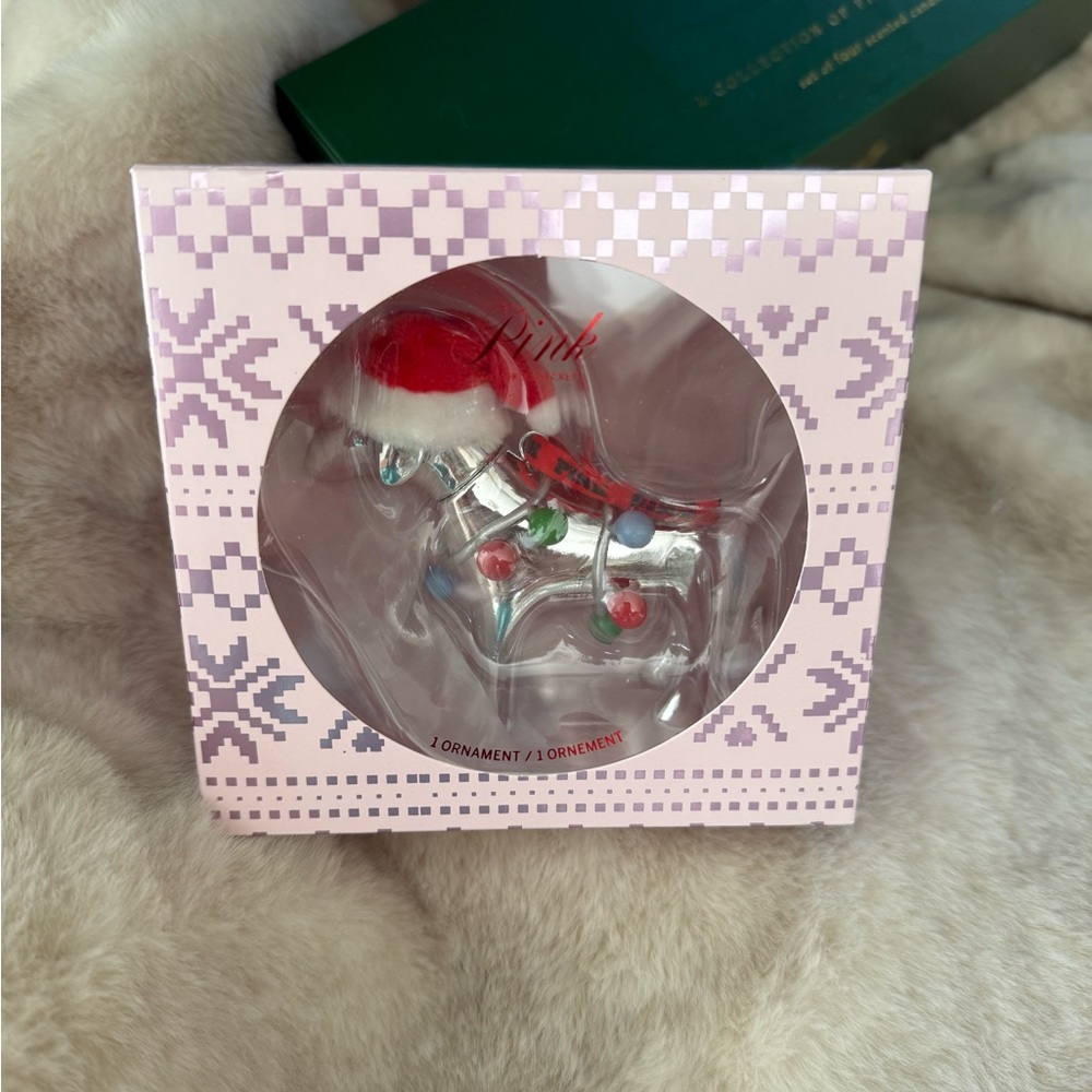 PINK Victoria's Secret Festive Silver Reindeer Ornament - Picture 2 of 3